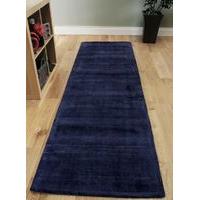 almada navy viscose rug 66x240