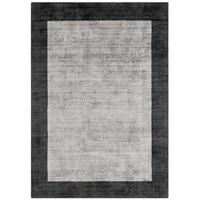 almada charcoal silver viscose rug 200x290cm