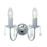 Albany Candle Chrome Effect Double Wall Light