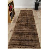 almada chocolate brown viscose rug