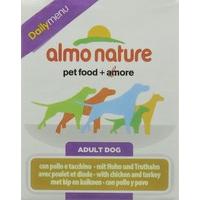 Almo Nature Dog Food Daily Menu with Chicken and Turkey, Pack of 12 x 375g