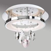 alva glossy led ceiling light with adornments