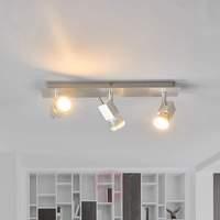 Aluminium ceiling lamp Sevina, 3-bulb