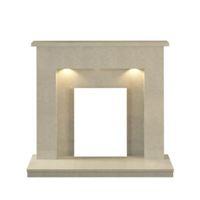 Alnwick Manila Micro Marble Fire Surround with Lights