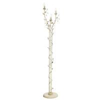 almandite triple floor lamp with twisted leaf effect