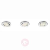 albireo led recessed light in a set of 3