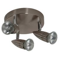 alfa 0308 triple mini plate spotlight in brushed chrome