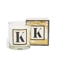 alphabet scented candle k