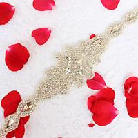 Alloy Wedding Party/ Evening Dailywear Sash-Sequins Beading Rhinestone Sequins Beading Rhinestone