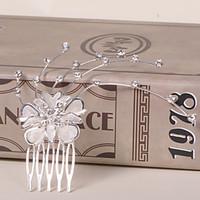 alloy hair combs with rhinestone weddingparty headpiece