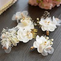 Alloy Imitation Pearl Headpiece-Wedding Special Occasion Hair Combs Hair Clip 3 Pieces