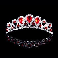 Alloy Tiaras With Rhinestone Wedding/Party Headpiece Red