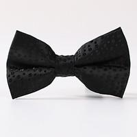 All Black Lip Printing Grain Joker Bow Tie