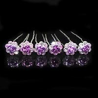 Alloy Hairpins Wedding / Party 6pcs