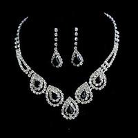 alloy weddingparty jewelry set with rhinestone