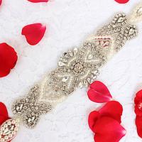 Alloy Wedding Party/ Evening Dailywear Sash-Sequins Beading Rhinestone Imitation Pearl Sequins Beading Rhinestone Imitation Pearl