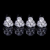 alloy hairpins with rhinestone weddingparty headpieceset of 4