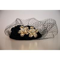Alloy Flannelette Net Headpiece-Wedding Special Occasion Outdoor Fascinators Birdcage Veils 1 Piece