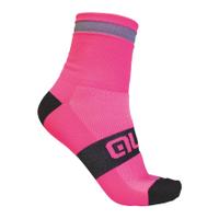 Alé Reflex 10cm Cuff Cycling Socks - Pink/Black - L