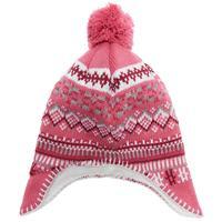 Alpine Girls\' Jacquard Ear Flap Hat - Pink, Pink