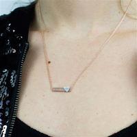All You Need is Love Bar Necklace, Rose Gold