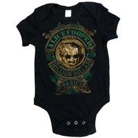 Alice Cooper Unisex Baby Acbg02cb Billion Dollar Short Sleeve Bodysuit, Black, 