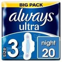 Always Ultra Night Duo Pack Sanitary Pad Multipack x20