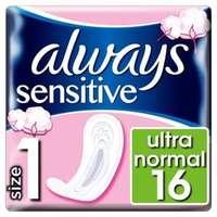 Always Soft & Fit Sensitive Normal Sanitary Pads 16pack