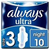 always ultra night sanitary pads 10pck