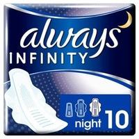 always infinity night with wings sanitary pad 10pk