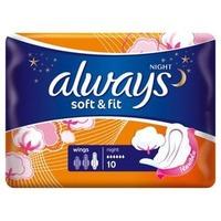 Always Sensitive Night Pads 10pck