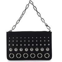 Alexander Wang Attica Chain black leather pochette with circles women\'s Shoulder Bag in black