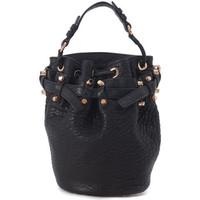 Alexander Wang Diego small bucket bag in black tumbled leather women\'s Shoulder Bag in black