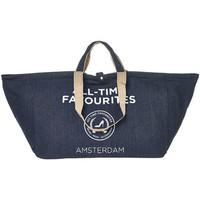 all time favourites navy denim beach bag womens shopper bag in blue