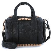 Alexander Wang Mini Rockie bowler bag in fine tumbled black lamb leather women\'s Handbags in black
