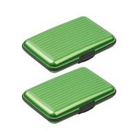 aluminium card wallet 11 free green x 2 aluminium