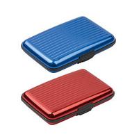 Aluminium Card Wallet (1+1 FREE), Blue and Red, Aluminium