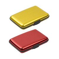 Aluminium Card Wallet (1+1 FREE), Gold and Red, Aluminium