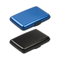 Aluminium Card Wallet (1+1 FREE), Blue and Black, Aluminium