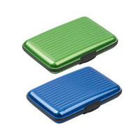 Aluminium Card Wallet (1+1 FREE), Green and Blue, Aluminium