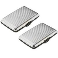 aluminium card wallet 11 free silver x 2 aluminium