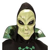 Alien Hooded Mask With Bubble Eyes Childrens Halloween Fancy Dress