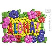 Aloha Signs 48x38cm Accessory For Tropical Hawiian Fancy Dress