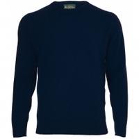 Alan Paine Dorset Crew Neck Sweater, Navy, M