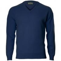 Alan Paine Hampshire V Neck Sweater, Indigo, XXXL