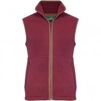 Alan Paine Aylsham Mens Fleece Waistcoat, Bordeaux, Small