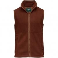 Alan Paine Aylsham Mens Fleece Waistcoat, Russet, Small