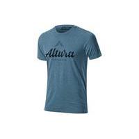 altura script short sleeve t shirt blue m