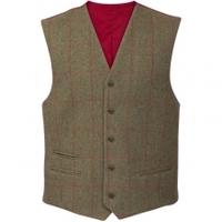 Alan Paine Compton Lined Back Waistcoat, Sage, Medium