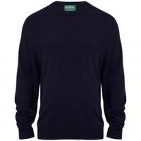 Alan Paine Stratford Crew Neck Sweater, Navy, Small